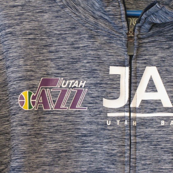 Utah Jazz Basketball Hoodie Full Zip Small by GIII 4her by Carl Banks NWT FINAL - Picture 3 of 6
